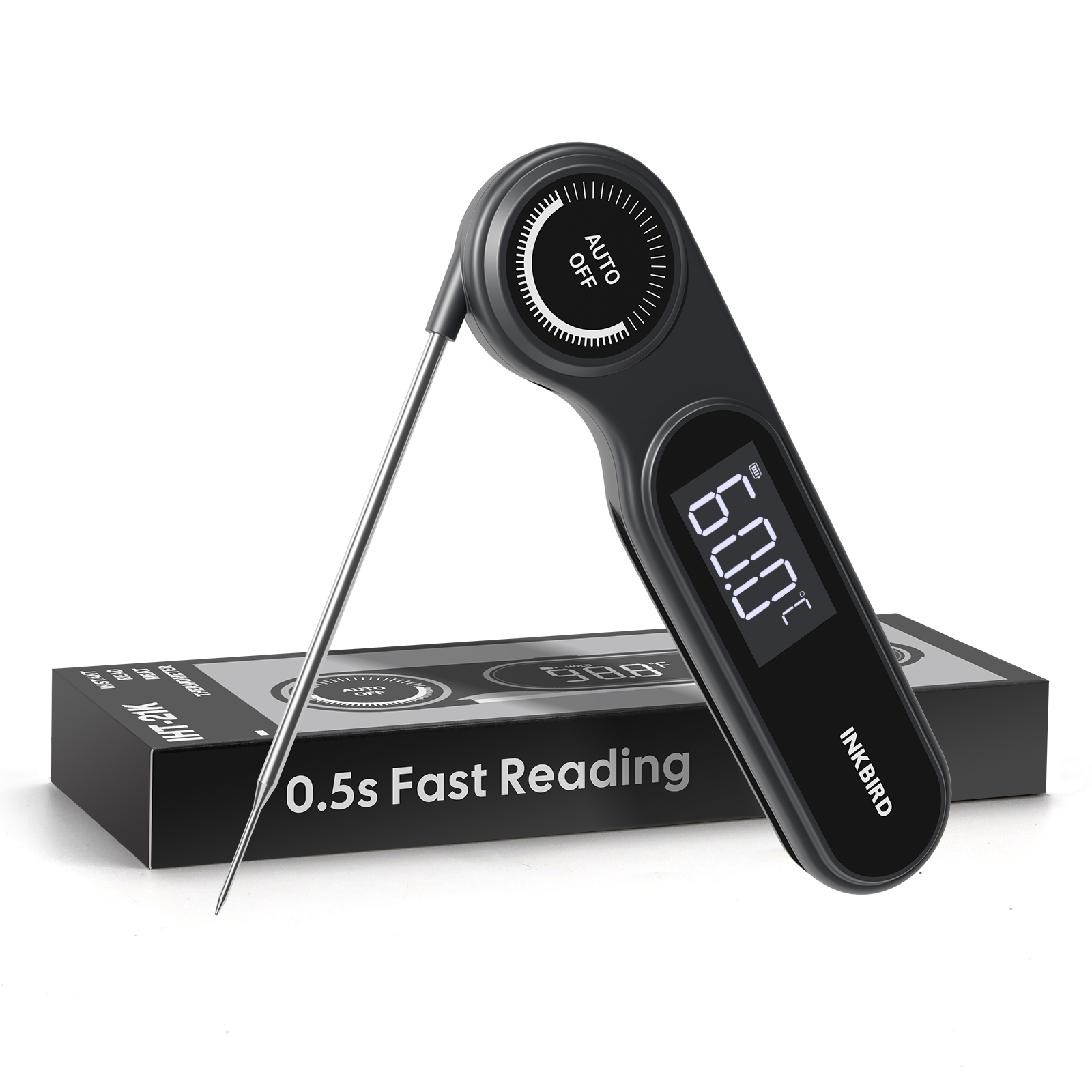 Home Cooking Fast Foods - เทอร์โมมิเตอร์วัดอุณหภูมิเนื้อ INKBIRD IHT-21K อ่านค่าได้เร็วพิเศษ 0.5 วินาที