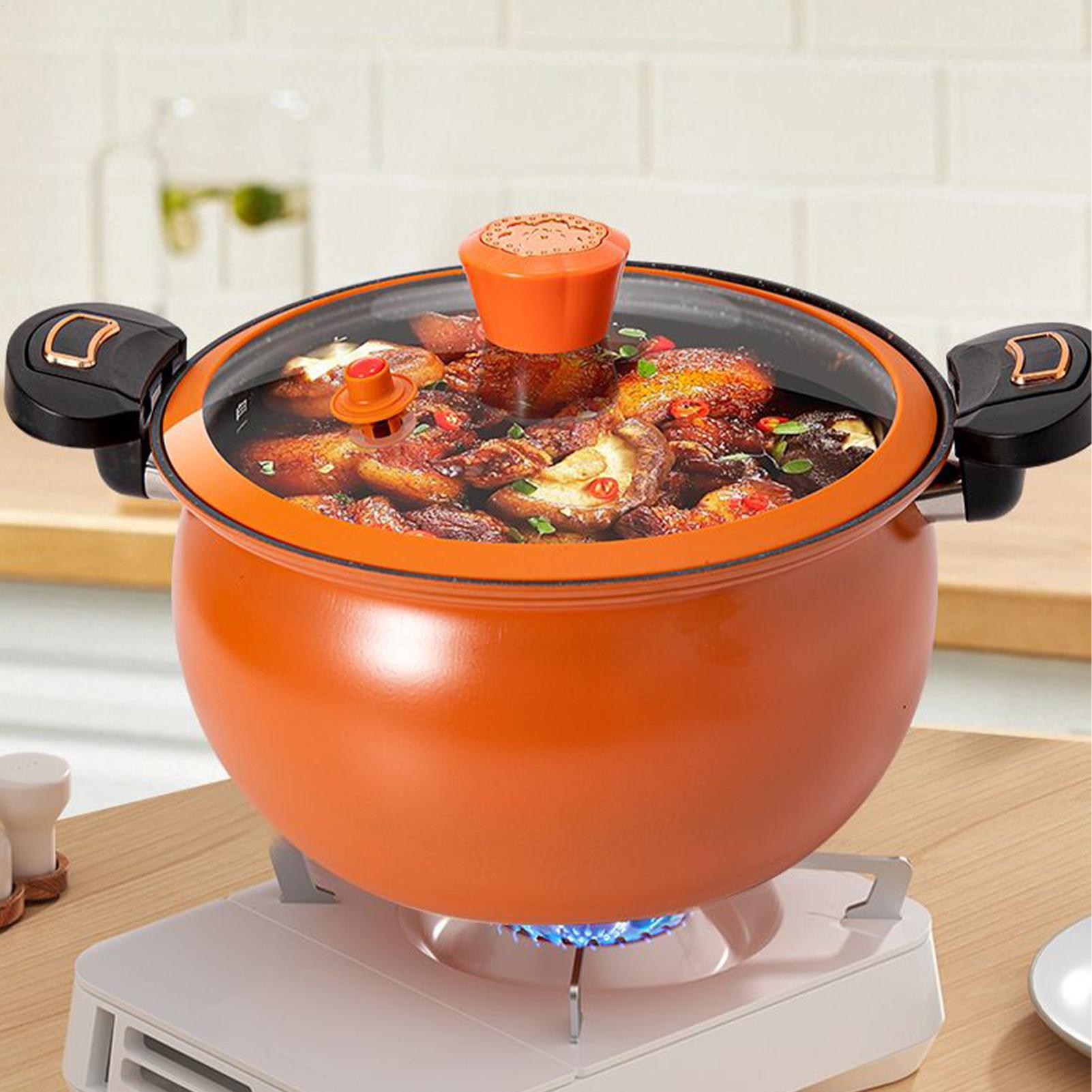 Home Cooking Fast Foods - หม้ออัดแรงดันสำหรับทำอาหารในครัว ต้มเร็ว ไม่ติดกระทะ ฝาปิดโปร่งใส สำหรับต้ม ซุป