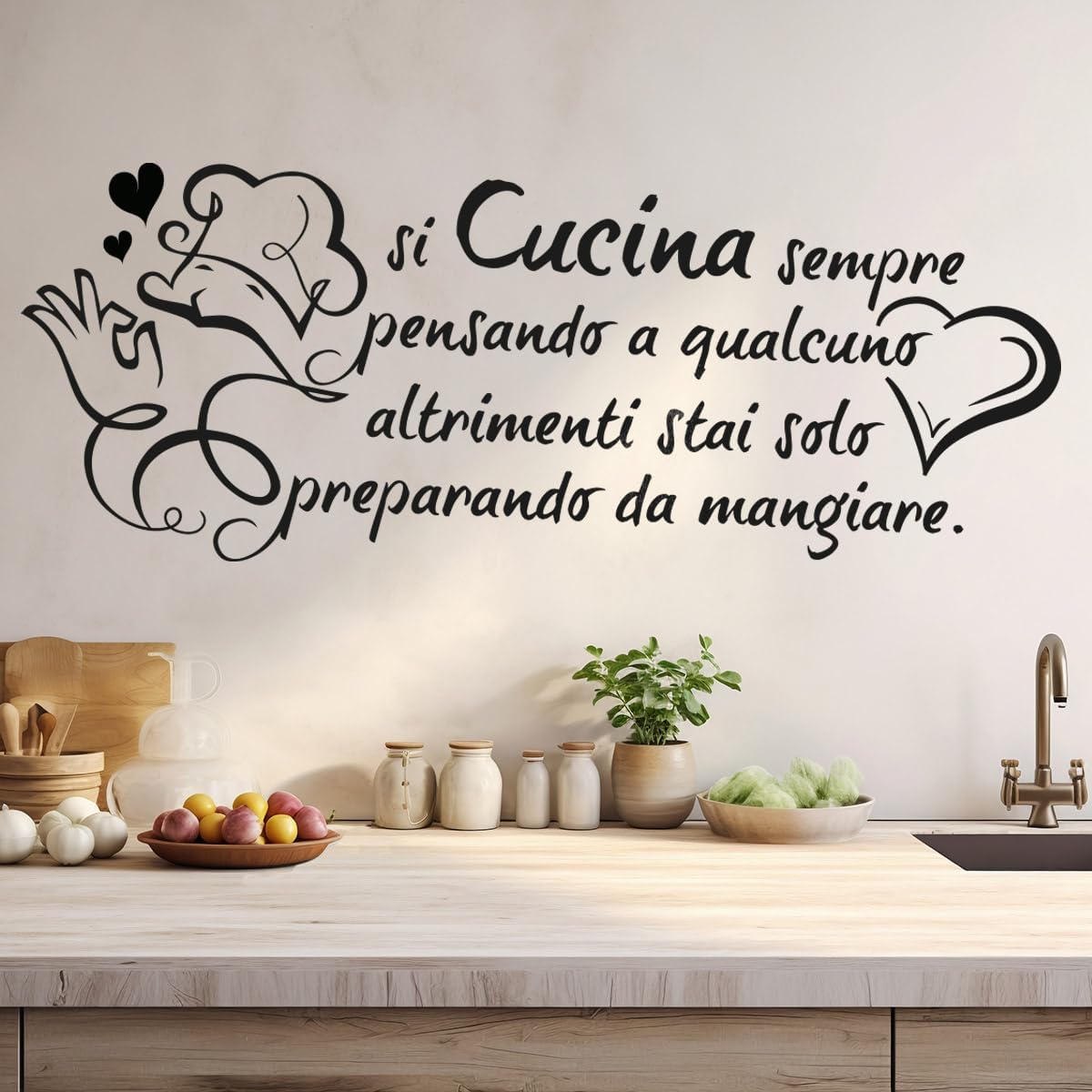Home Cooking Meals - ฝรั่งเศสอิตาเลี่ยนครัวทำอาหารคำคมความรักสติกเกอร์ติดผนังร้านอาหารห้องรับประทานอาหารตกแต่งผนังบ้าน