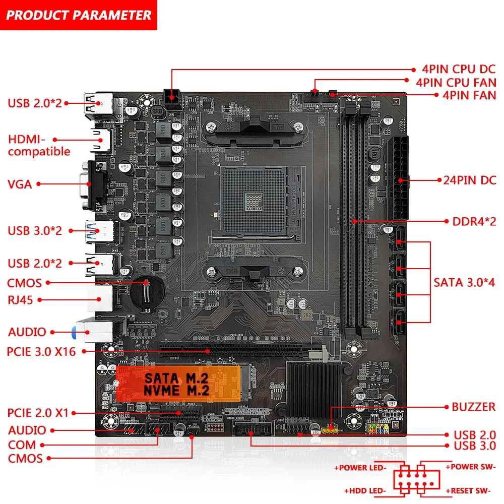 MACHINIST B450 เมนบอร์ด AMD โป - Home Cooking Videos บทวิจารณ์และราคา
