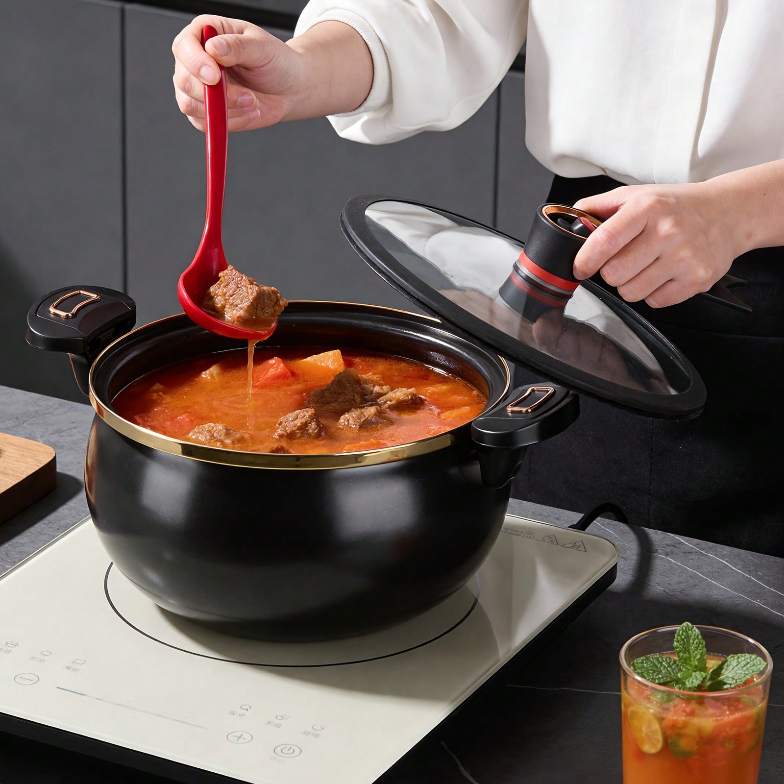 หม้อตุ๋นขนาดใหญ่ 8.45QT 1 ชิ้น - Home Cooking Fast Foods บทวิจารณ์และราคา